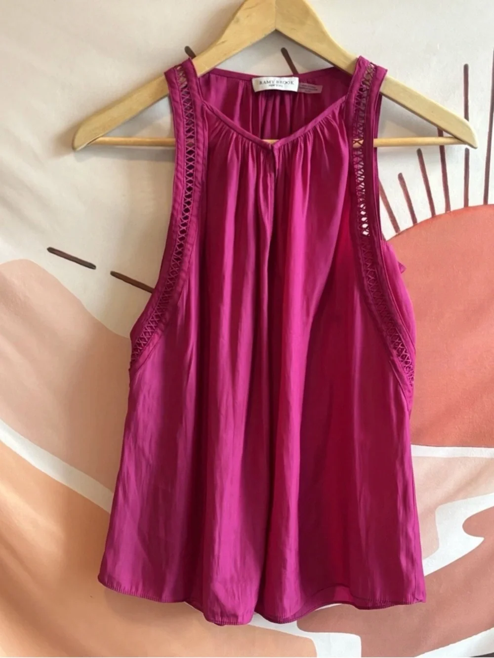 Ramy Brook Fuchsia Keyhole Halter Tank - Picture 5 of 8
